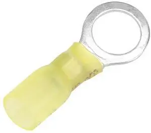 Pacer 12-10 AWG Heat Shrink Ring Terminal - 3/8" Stud Size - 25 Pack