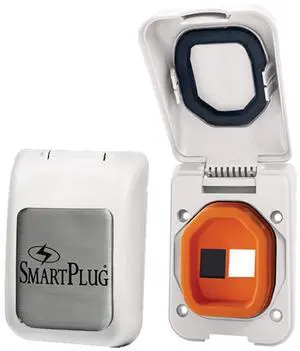 SmartPlug Data Port Case/Inlet Only - White Cover w/One Blank Plug & One Open Port