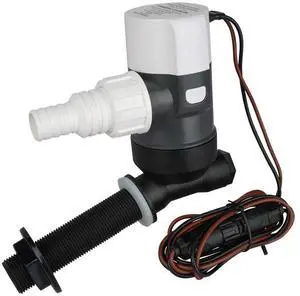 Commodore 1100 GPH Angled Livewell Pump - 12V