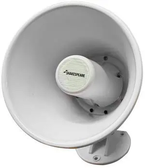 Shakespeare 15W 4-Ohm 5" Loud Hailer Speaker w/Bracket & Talkback - White