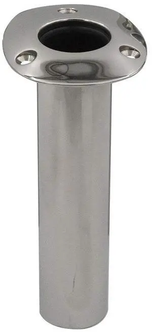 C.E. Smith Flush Mount Rod Holder - 0 Degree - Black Liner w/Drain - No Logo
