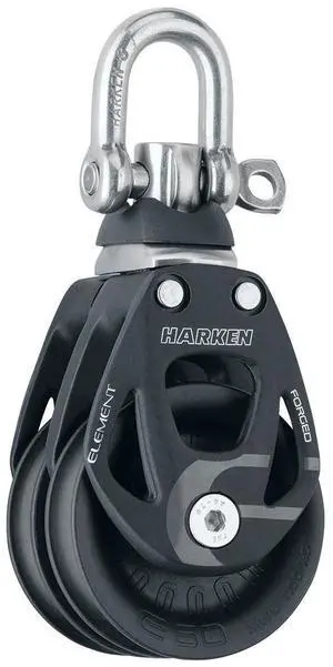Harken 60mm Double Aluminum Element Block w/Swivel
