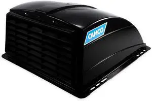 Camco 21015 Black Standard Roof Vent Cover, Opens for Easy Cleaning, Aerodynamic Design, Easily Mounts to RV with Included Hardware (40443)