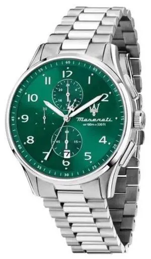 Maserati Sorpasso Chronograph Stainless Steel Green Dial Quartz R8873624006 100M Men'S Watch Maserati Sorpasso Chronograph Stainless Steel Green Dial Quartz R8873624006 100M Men'S Watch