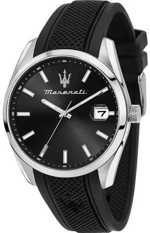 Maserati Attrazione Rubber Strap Black Dial Quartz R8851151004 Men'S Watch Maserati Attrazione Rubber Strap Black Dial Quartz R8851151004 Men'S Watch