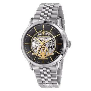 Maserati Epoca Stainless Steel Skeleton Grey Sunray Dial Automatic R8823118015 100M Men'S Watch Maserati Epoca Stainless Steel Skeleton Grey Sunray Dial Automatic R8823118015 100M Men'S Watch