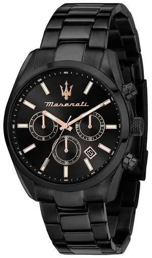 Maserati Attraction Limited Edition Chronograph Stainless Steel Black Dial Quartz R8853151009 Men'S Watch Maserati Attraction Limited Edition Chronograph Stainless Steel Black Dial Quartz R8853151009 Men'S Watch