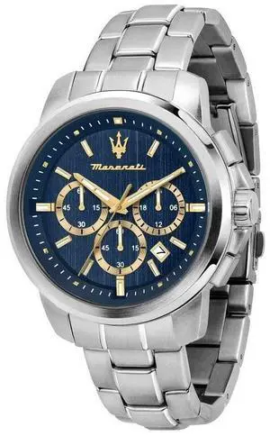 Maserati Successo Chronograph Stainless Steel Blue Dial Quartz R8873621038 Men'S Watch Maserati Successo Chronograph Stainless Steel Blue Dial Quartz R8873621038 Men'S Watch