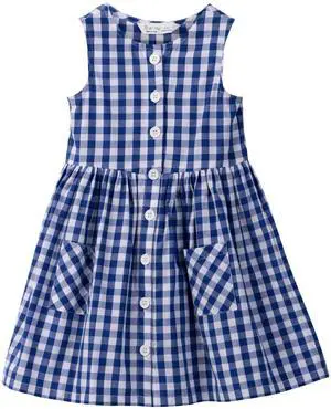 Beebay Y/d check button through dress Blue - 3 Years Beebay Y/d check button through dress Blue - 3 Years