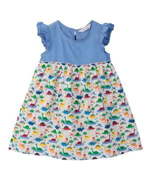 Beebay Dino Print Mix N Match Dress Multi - Col - 5 Years Beebay Dino Print Mix N Match Dress Multi - Col - 5 Years