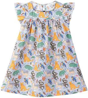 Beebay Animal Print Ruffle Dress Multi - Col - 7 Years Beebay Animal Print Ruffle Dress Multi - Col - 7 Years