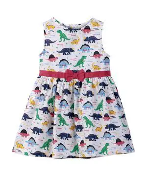 Beebay Dino print bow detail dress Multi - 5 Years Beebay Dino print bow detail dress Multi - 5 Years