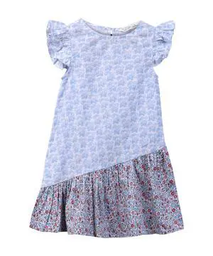 Beebay Elephant print Asymmetric frill dress Blue - 3 Years Beebay Elephant print Asymmetric frill dress Blue - 3 Years