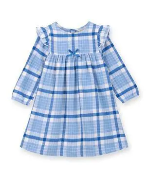 Beebay Shoulder frill check dress Blue - 6-12 Months Beebay Shoulder frill check dress Blue - 6-12 Months