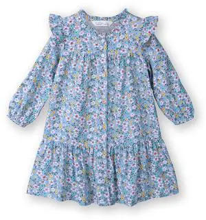 Beebay Button -through printed A-line dress Blue - 6 Years Beebay Button -through printed A-line dress Blue - 6 Years