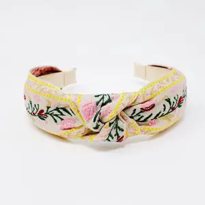 French Floral Embroidered Headband French Floral Embroidered Headband