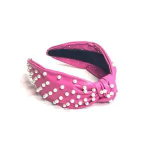 Pearled Up Vegan Leather Headband Pearled Up Vegan Leather Headband