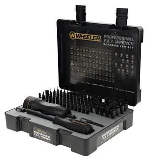 Wheeler Engineering 100-Piece Professional Fat Wrench Screwdriver Set with Durable Construction and Storage Case for Gunsmithing and Maintenance Wheeler Engineering 100-Piece Professional Fat Wrench Screwdriver Set with Durable Construction and Storage Case for Gunsmithing and Maintenance