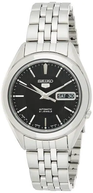 Seikostainless Steelanalog Watch for Men Snkl23J1, Silver, Classic Seikostainless Steelanalog Watch for Men Snkl23J1, Silver, Classic