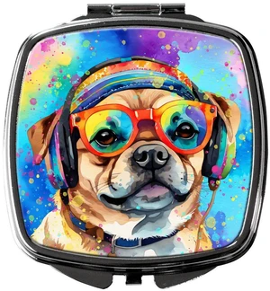 Pug Hippie Dawg Compact Mirror Decorative Travel Makeup Mirror for Women Girls Gifts Pocket Makeup Mirror Folding Handheld Pug Hippie Dawg Compact Mirror Decorative Travel Makeup Mirror for Women Girls Gifts Pocket Makeup Mirror Folding Handheld