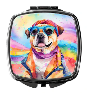 Pug Hippie Dawg Compact Mirror Decorative Travel Makeup Mirror for Women Girls Gifts Pocket Makeup Mirror Folding Handheld Pug Hippie Dawg Compact Mirror Decorative Travel Makeup Mirror for Women Girls Gifts Pocket Makeup Mirror Folding Handheld