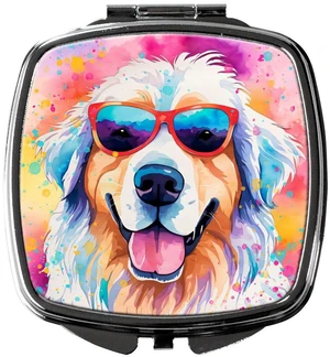 Great Pyrenees Hippie Dawg Compact Mirror Decorative Travel Makeup Mirror for Women Girls Gifts Pocket Makeup Mirror Folding Handheld Great Pyrenees Hippie Dawg Compact Mirror Decorative Travel Makeup Mirror for Women Girls Gifts Pocket Makeup Mirror Folding Handheld