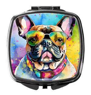 French Bulldog Hippie Dawg Compact Mirror Decorative Travel Makeup Mirror for Women Girls Gifts Pocket Makeup Mirror Folding Handheld French Bulldog Hippie Dawg Compact Mirror Decorative Travel Makeup Mirror for Women Girls Gifts Pocket Makeup Mirror Folding Handheld