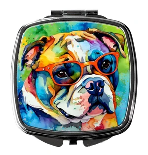 English Bulldog Hippie Dawg Compact Mirror Decorative Travel Makeup Mirror for Women Girls Gifts Pocket Makeup Mirror Folding Handheld English Bulldog Hippie Dawg Compact Mirror Decorative Travel Makeup Mirror for Women Girls Gifts Pocket Makeup Mirror Folding Handheld