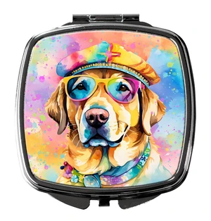 Yellow Labrador Hippie Dawg Compact Mirror Decorative Travel Makeup Mirror for Women Girls Gifts Pocket Makeup Mirror Folding Handheld Yellow Labrador Hippie Dawg Compact Mirror Decorative Travel Makeup Mirror for Women Girls Gifts Pocket Makeup Mirror Folding Handheld