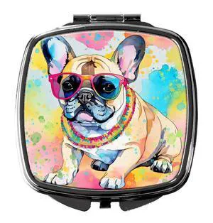 French Bulldog Hippie Dawg Compact Mirror Decorative Travel Makeup Mirror for Women Girls Gifts Pocket Makeup Mirror Folding Handheld French Bulldog Hippie Dawg Compact Mirror Decorative Travel Makeup Mirror for Women Girls Gifts Pocket Makeup Mirror Folding Handheld