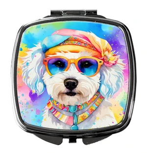 Bichon Frise Hippie Dawg Compact Mirror Decorative Travel Makeup Mirror for Women Girls Gifts Pocket Makeup Mirror Folding Handheld Bichon Frise Hippie Dawg Compact Mirror Decorative Travel Makeup Mirror for Women Girls Gifts Pocket Makeup Mirror Folding Handheld