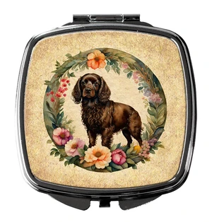 Boykin Spaniel and Flowers Compact Mirror Decorative Travel Makeup Mirror for Women Girls Gifts Pocket Makeup Mirror Folding Handheld Boykin Spaniel and Flowers Compact Mirror Decorative Travel Makeup Mirror for Women Girls Gifts Pocket Makeup Mirror Folding Handheld