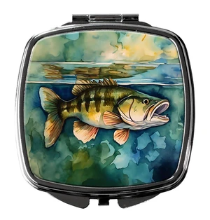 Smallmouth Bass Compact Mirror Decorative Travel Makeup Mirror for Women Girls Gifts Pocket Makeup Mirror Folding Handheld Smallmouth Bass Compact Mirror Decorative Travel Makeup Mirror for Women Girls Gifts Pocket Makeup Mirror Folding Handheld