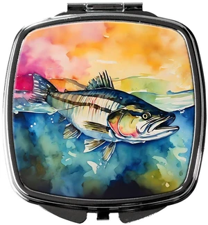 Striped Bass Compact Mirror Decorative Travel Makeup Mirror for Women Girls Gifts Pocket Makeup Mirror Folding Handheld Striped Bass Compact Mirror Decorative Travel Makeup Mirror for Women Girls Gifts Pocket Makeup Mirror Folding Handheld