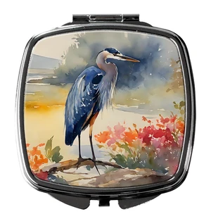 Blue Heron Compact Mirror Decorative Travel Makeup Mirror for Women Girls Gifts Pocket Makeup Mirror Folding Handheld Blue Heron Compact Mirror Decorative Travel Makeup Mirror for Women Girls Gifts Pocket Makeup Mirror Folding Handheld