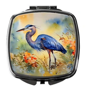 Blue Heron Compact Mirror Decorative Travel Makeup Mirror for Women Girls Gifts Pocket Makeup Mirror Folding Handheld Blue Heron Compact Mirror Decorative Travel Makeup Mirror for Women Girls Gifts Pocket Makeup Mirror Folding Handheld