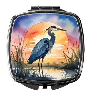Blue Heron Setting Sun Compact Mirror Decorative Travel Makeup Mirror for Women Girls Gifts Pocket Makeup Mirror Folding Handheld Blue Heron Setting Sun Compact Mirror Decorative Travel Makeup Mirror for Women Girls Gifts Pocket Makeup Mirror Folding Handheld