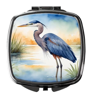 Blue Heron Emerging as the day fades Compact Mirror Decorative Travel Makeup Mirror for Women Girls Gifts Pocket Makeup Mirror Folding Handheld Blue Heron Emerging as the day fades Compact Mirror Decorative Travel Makeup Mirror for Women Girls Gifts Pocket Makeup Mirror Folding Handheld