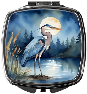 Blue Heron Under the Moonlight Compact Mirror Decorative Travel Makeup Mirror for Women Girls Gifts Pocket Makeup Mirror Folding Handheld Blue Heron Under the Moonlight Compact Mirror Decorative Travel Makeup Mirror for Women Girls Gifts Pocket Makeup Mirror Folding Handheld