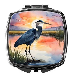 Blue Heron Setting Sun Compact Mirror Decorative Travel Makeup Mirror for Women Girls Gifts Pocket Makeup Mirror Folding Handheld Blue Heron Setting Sun Compact Mirror Decorative Travel Makeup Mirror for Women Girls Gifts Pocket Makeup Mirror Folding Handheld