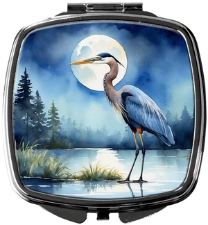 Blue Heron Under the Moonlight Compact Mirror Decorative Travel Makeup Mirror for Women Girls Gifts Pocket Makeup Mirror Folding Handheld Blue Heron Under the Moonlight Compact Mirror Decorative Travel Makeup Mirror for Women Girls Gifts Pocket Makeup Mirror Folding Handheld