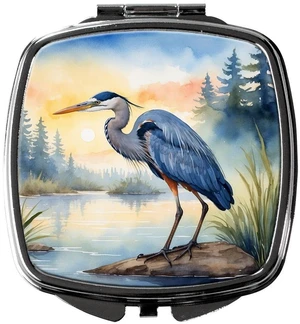 Blue Heron Emerging as the day fades Compact Mirror Decorative Travel Makeup Mirror for Women Girls Gifts Pocket Makeup Mirror Folding Handheld Blue Heron Emerging as the day fades Compact Mirror Decorative Travel Makeup Mirror for Women Girls Gifts Pocket Makeup Mirror Folding Handheld