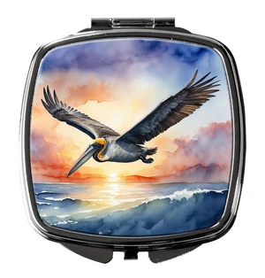 Pelican Fyling at Sunrise Compact Mirror Decorative Travel Makeup Mirror for Women Girls Gifts Pocket Makeup Mirror Folding Handheld Pelican Fyling at Sunrise Compact Mirror Decorative Travel Makeup Mirror for Women Girls Gifts Pocket Makeup Mirror Folding Handheld