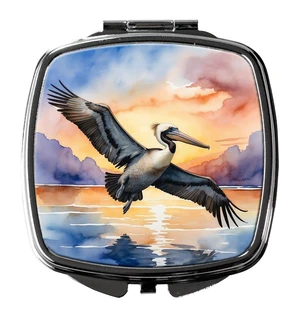 Pelican Fyling at Sunrise Compact Mirror Decorative Travel Makeup Mirror for Women Girls Gifts Pocket Makeup Mirror Folding Handheld Pelican Fyling at Sunrise Compact Mirror Decorative Travel Makeup Mirror for Women Girls Gifts Pocket Makeup Mirror Folding Handheld
