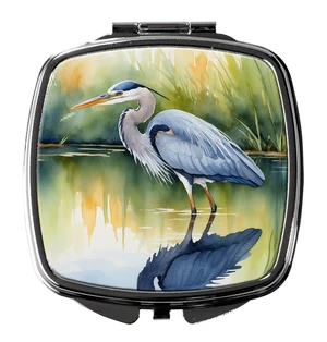 Blue Heron Stalking Prey Compact Mirror Decorative Travel Makeup Mirror for Women Girls Gifts Pocket Makeup Mirror Folding Handheld Blue Heron Stalking Prey Compact Mirror Decorative Travel Makeup Mirror for Women Girls Gifts Pocket Makeup Mirror Folding Handheld