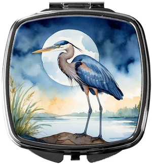 Blue Heron Under the Moonlight Compact Mirror Decorative Travel Makeup Mirror for Women Girls Gifts Pocket Makeup Mirror Folding Handheld Blue Heron Under the Moonlight Compact Mirror Decorative Travel Makeup Mirror for Women Girls Gifts Pocket Makeup Mirror Folding Handheld