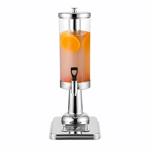 SOGA Single 3L Silver Stainless Steel Beverage Dispenser Ice Cylinder Clear Juicer Hot Cold Water Jug SOGA Single 3L Silver Stainless Steel Beverage Dispenser Ice Cylinder Clear Juicer Hot Cold Water Jug