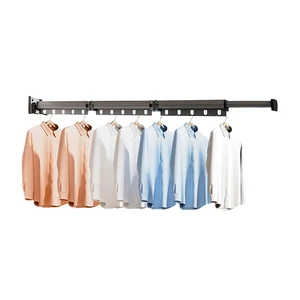 SOGA 93.2cm Wall-Mounted Clothing Dry Rack Retractable Space-Saving Foldable Hanger SOGA 93.2cm Wall-Mounted Clothing Dry Rack Retractable Space-Saving Foldable Hanger