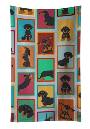 Lots of Black and Tan Dachshund Kitchen Towel Dish Cloths Guest Hand Towel Decorative Bathroom Towel for Face,Tea, Dishcloth, Kitchen and Bath Lots of Black and Tan Dachshund Kitchen Towel Dish Cloths Guest Hand Towel Decorative Bathroom Towel for Face,Tea, Dishcloth, Kitchen and Bath