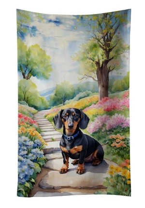 Dachshund Spring Path Kitchen Towel Dish Cloths Guest Hand Towel Decorative Bathroom Towel for Face,Tea, Dishcloth, Kitchen and Bath Dachshund Spring Path Kitchen Towel Dish Cloths Guest Hand Towel Decorative Bathroom Towel for Face,Tea, Dishcloth, Kitchen and Bath